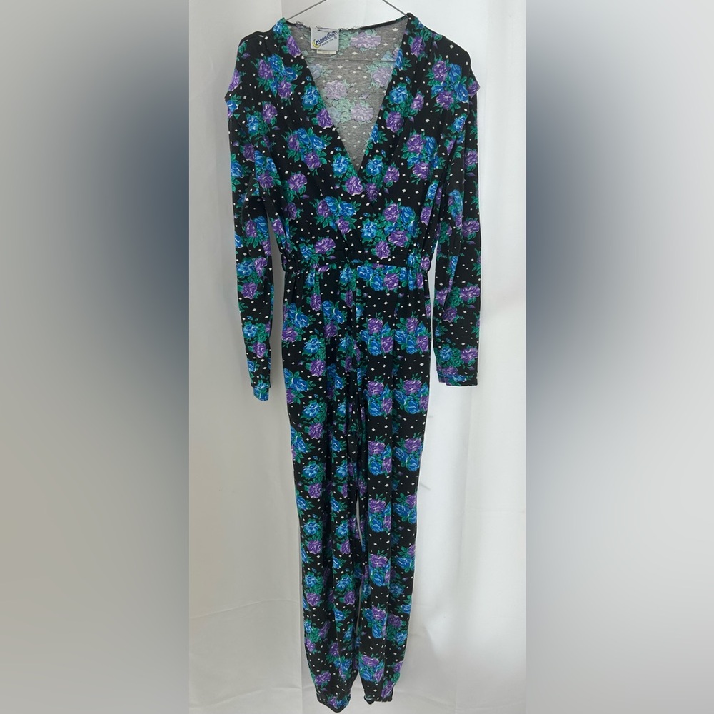 VTG 80s MOONCRAFT Floral Jumpsuit